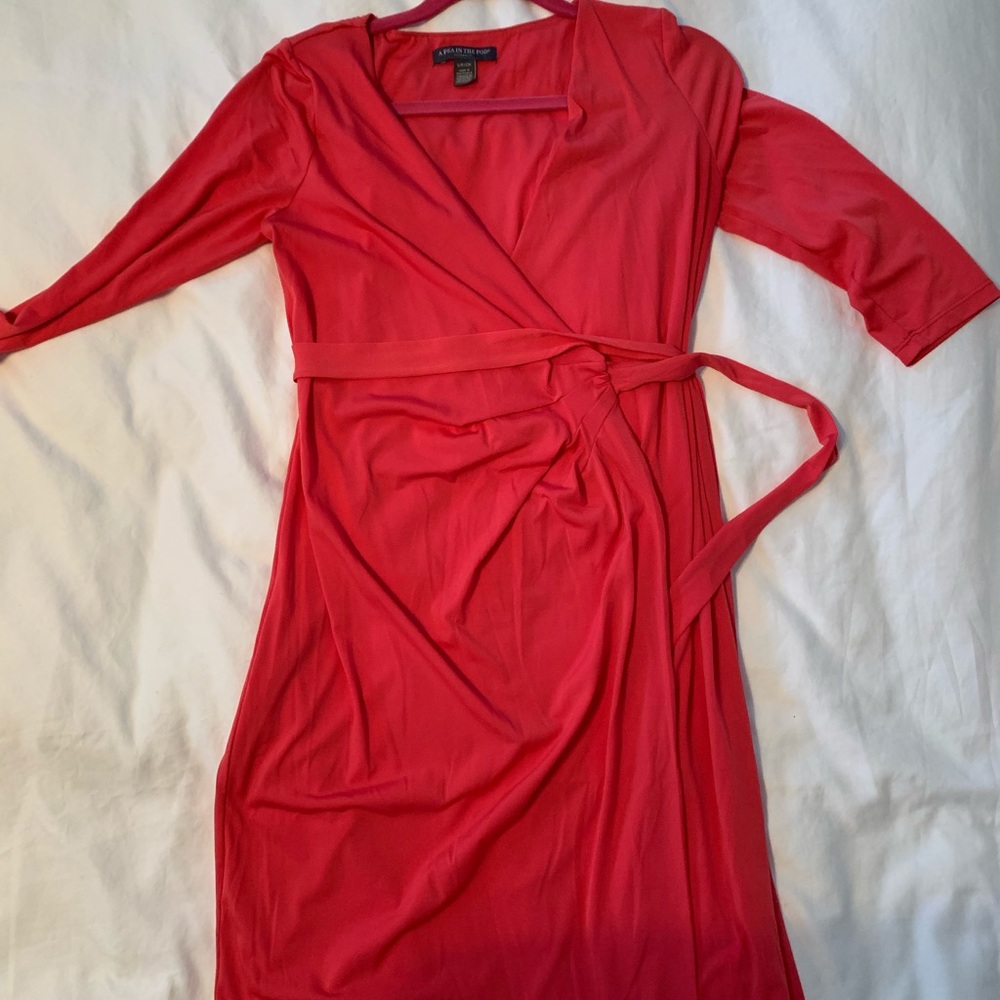 Maternity wrap dress
